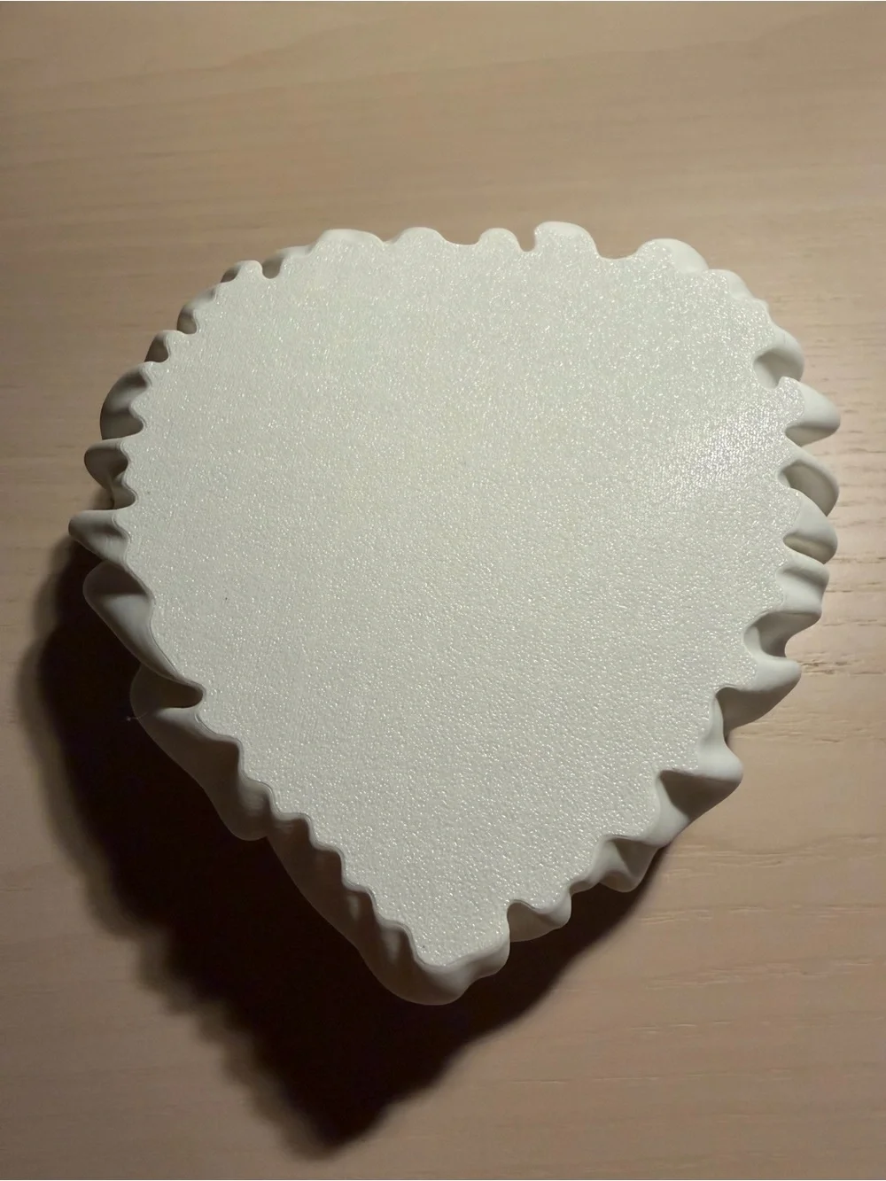 Matte Cream Heart-Shaped Decorative Bowl